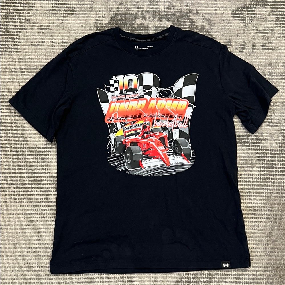 Under Armour Men's Black Racing Car Tee